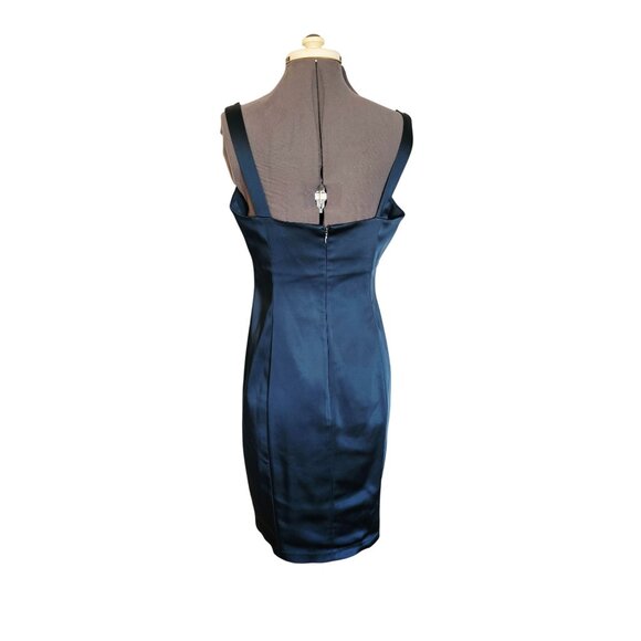 Calvin Klein Midi Dress Size 10 Teal sleeveless pleated bust cocktail - Picture 3 of 11